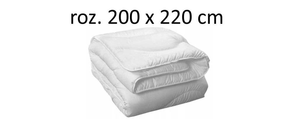 Kołdra całoroczna antyalergiczna 200x220 cm miękka poszycie mikrofibra