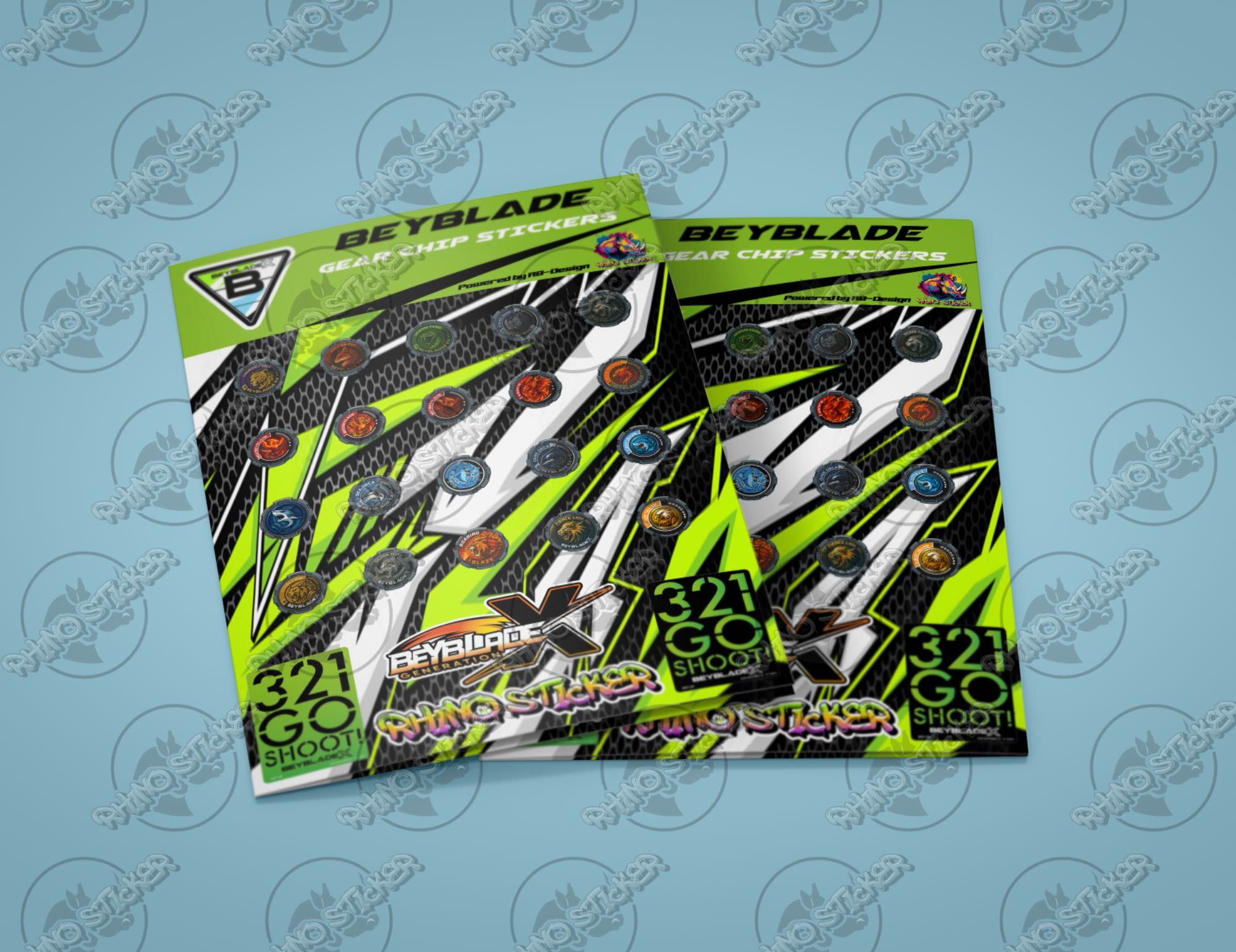 Autocolantes Personalizados Beyblade (Gear Chip 16mm) - 20un.+5 Extras
