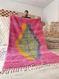 Autentyczny ręcznie tkany marokański dywan Boujaad