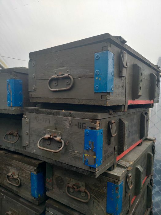 Skrzynia drewniana wojskowa PG-7 77x43x22cm