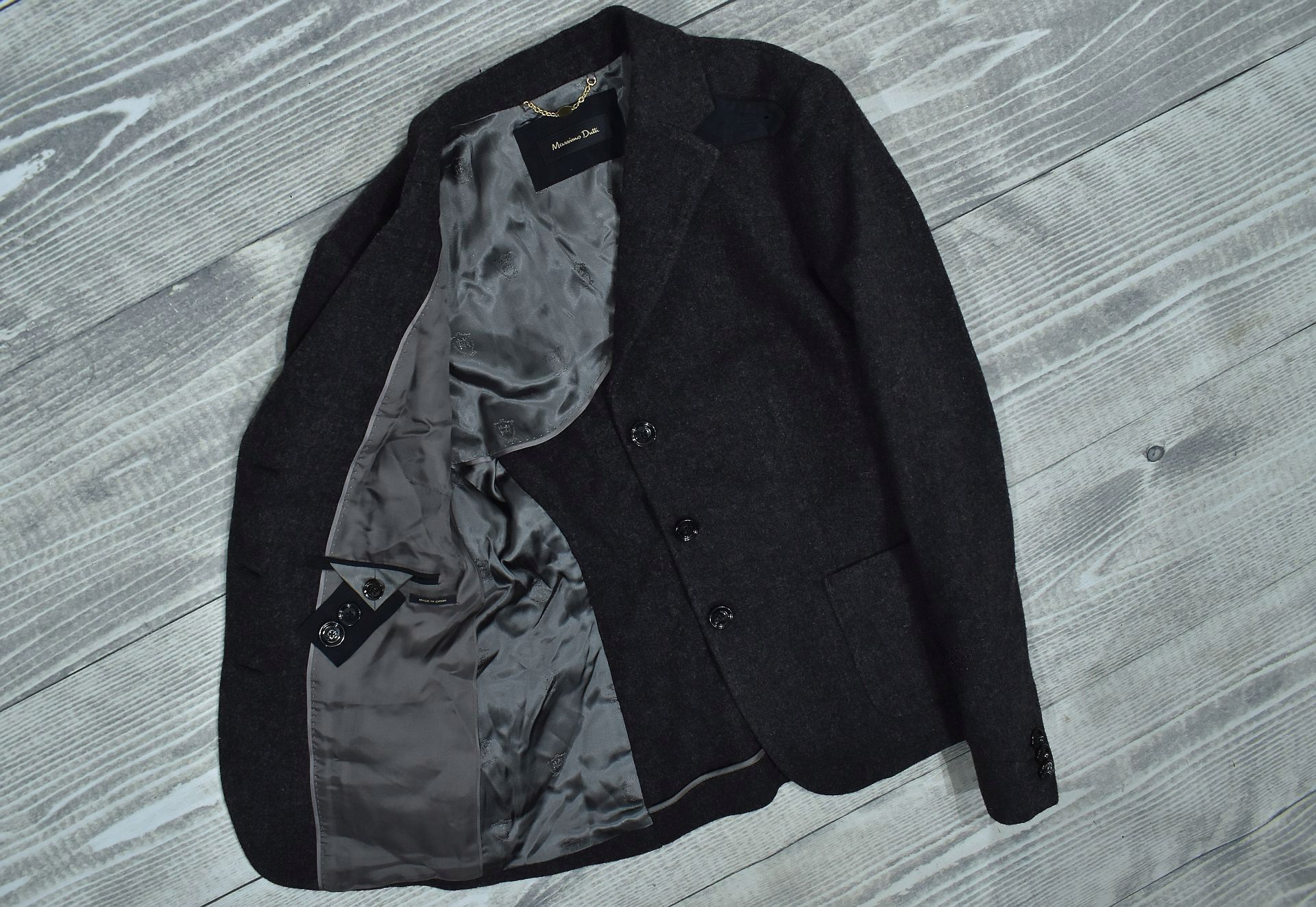 Massimo Dutti Wełniana Marynarka Damska Żakiet 44