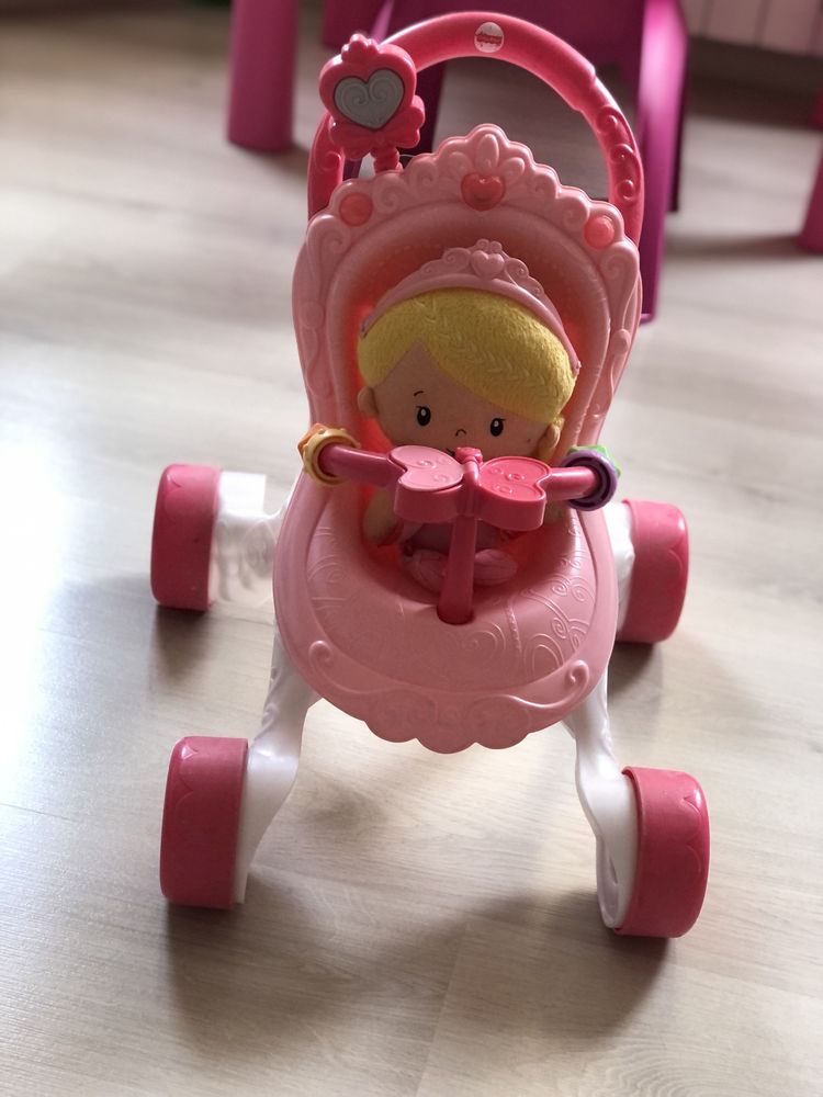 Коляска , толокар Fisher Price +кукла