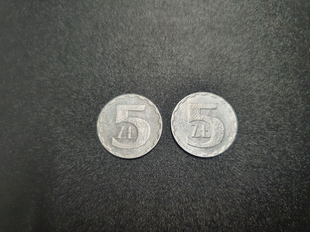 Moneta 5zl 1990 dwie szt