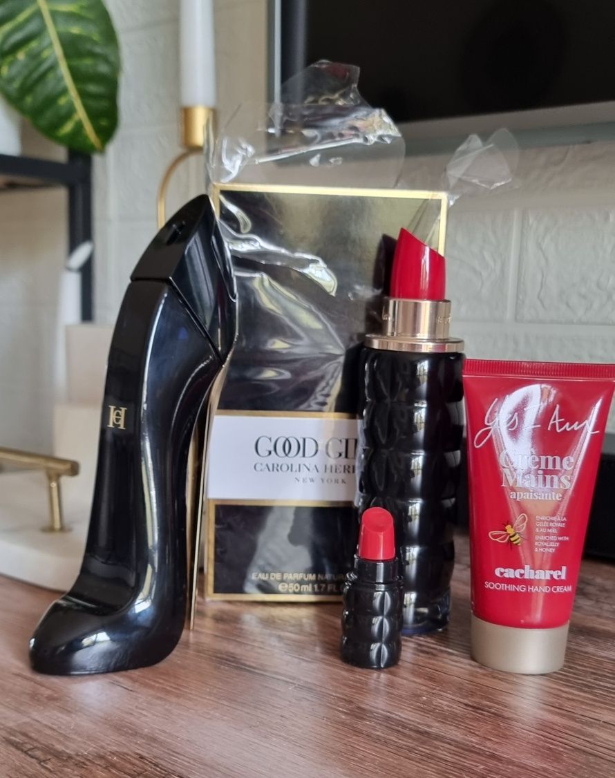 Perfumy zestaw Carolina Herrera Good Girl 50ml, Cacharel Yes I Am 75ml