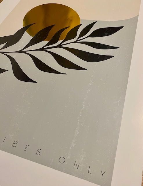 Plakat z nadrukiem Good Vibes Only 50 cm x 70 cm