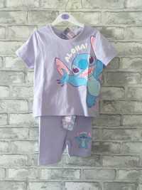 Komplet Disney Stitch dziewczęcy: T-shirt+spodenki kolarki PRIMARK