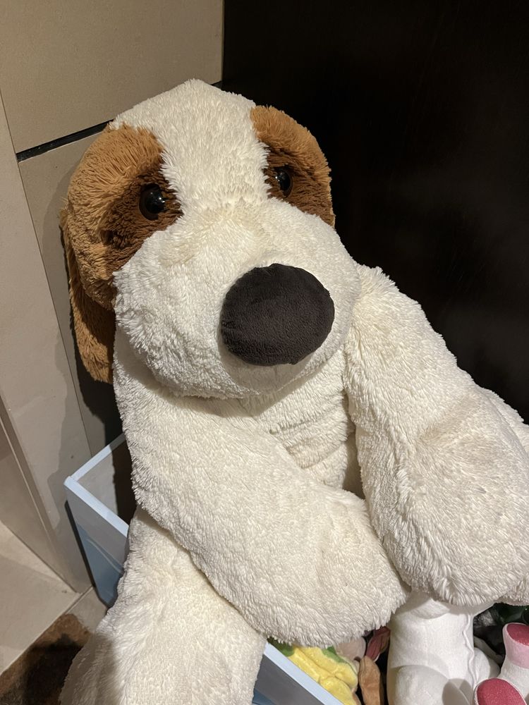 Peluche cão grande e meigo