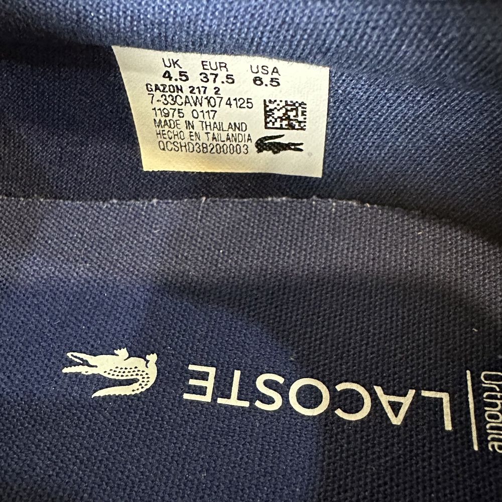 Lacoste.  Жіночі  мокасини. Оригінал. Розмір 37,5