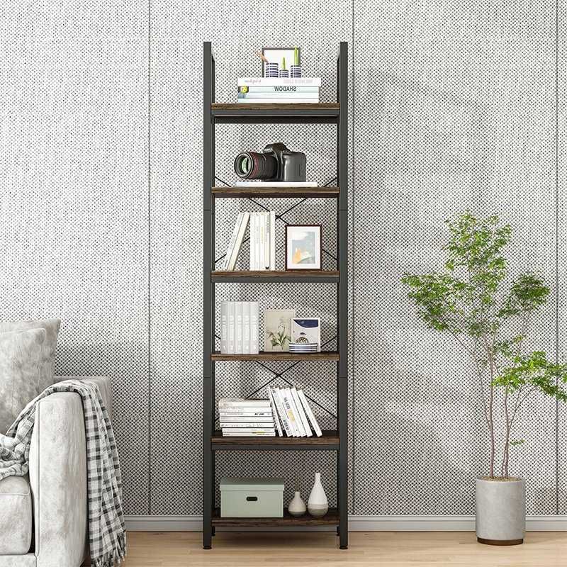 Regal Na Książki Biblioteczka Wąski Wysoki Słupek Loft Industrialny