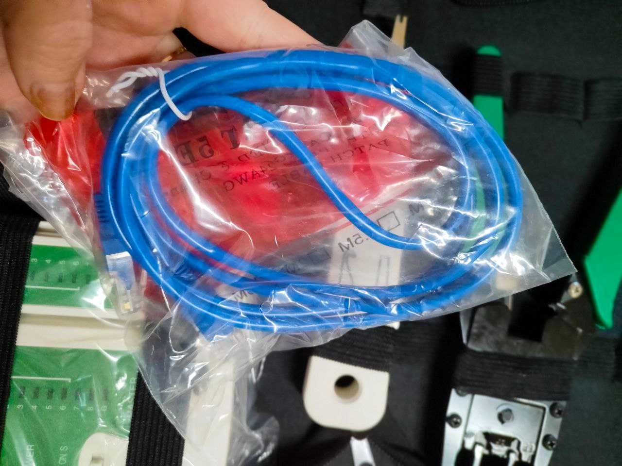 Набор сетевика для мастеров Обжимка, RJ45 соединители, патчкорды