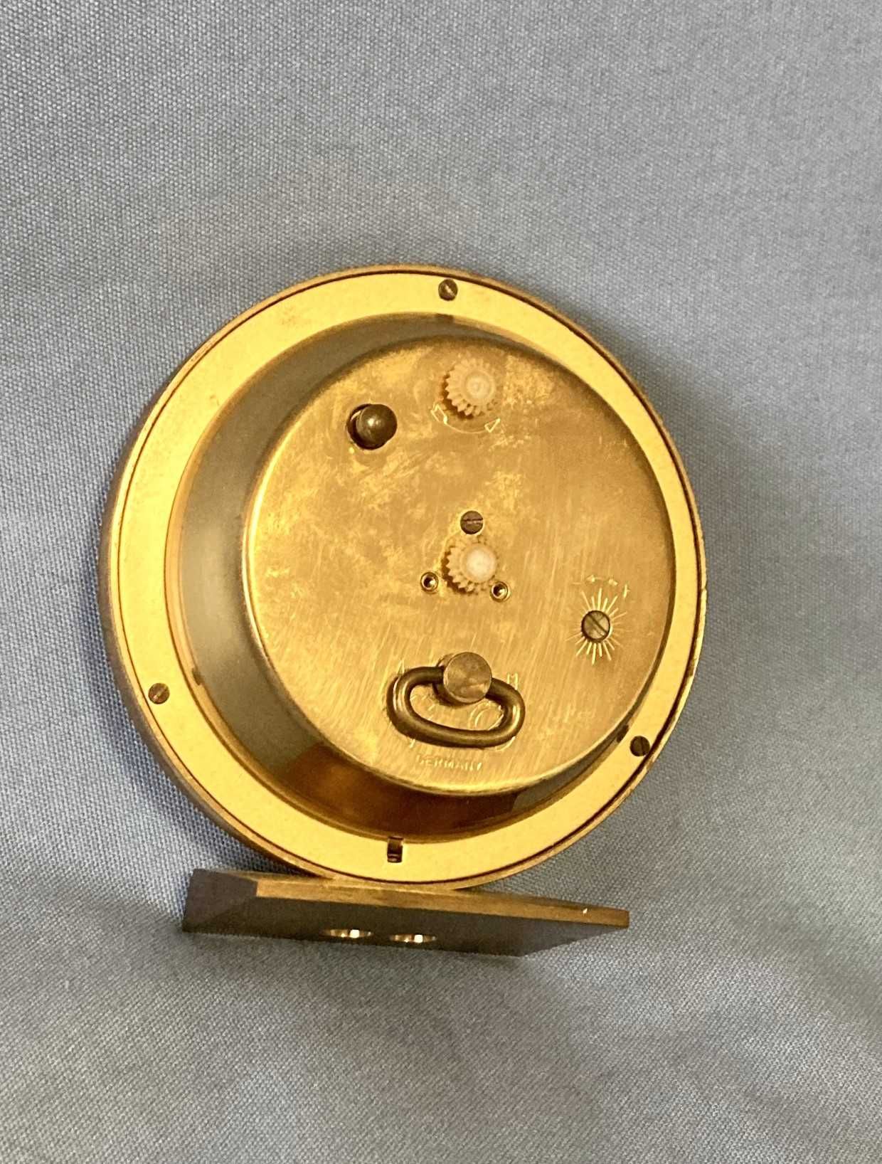Будильник робочий латунний механічний німецький Делюкс винтаж часы