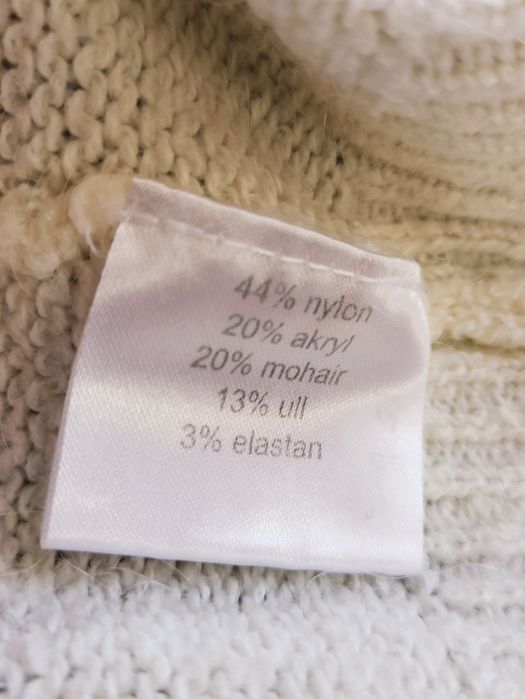 Sg Ciepły kremowy kardigan 44 , 46 XXL śmietankowy ciepły sweter narzu