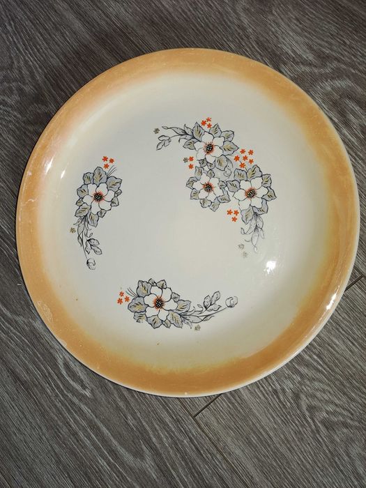 Блюдо 30 см СССР Буды цветы