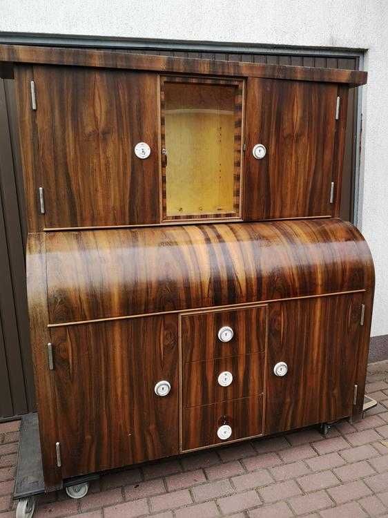 Sekretera Biurko ART-DECO Okazałe Sygnowane Palisander Stare Antyk.
