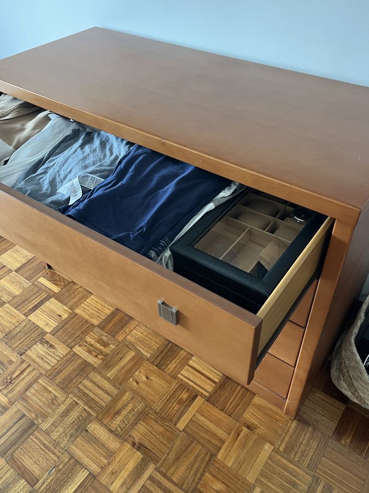 Conjunto de quarto - cama de casal, mesas de cabeceiras
