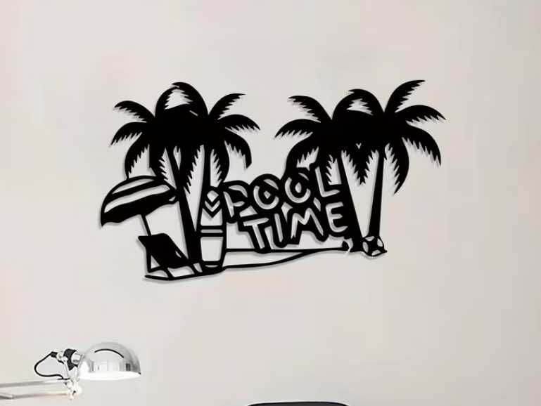 Nowa metalowa dekoracja Pool Time