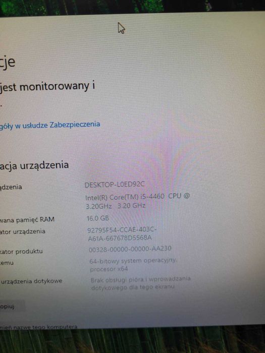 Komputer PC  i5-4460 / 16GB RAM / RX 560 / SSD 240GB