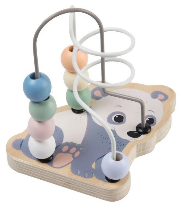 Joueco Drewniany Labirynt Przeplatanka Motoryka 12m+ Koordynacja Panda