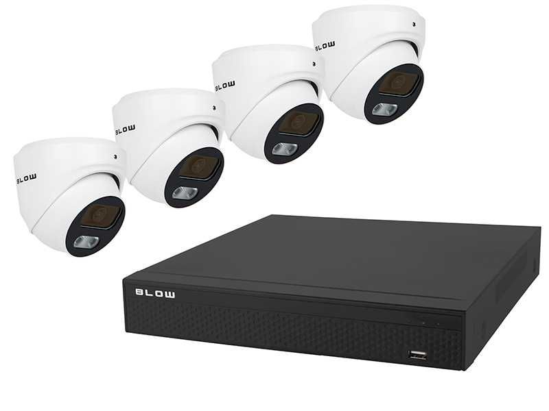 Zestaw monitoringu PoE BLOW 4x5MP 2TB  4 kamery kopułowe 5MP