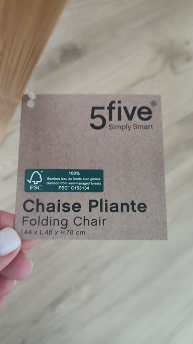 Cadeira dobrável em bambu