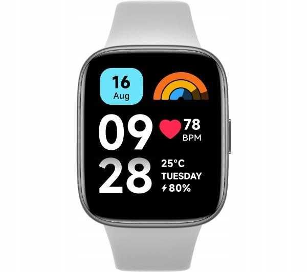 Smartwatch XIAOMI Redmi Watch 3 Srebrny Jak Apple Opaska Sportowa