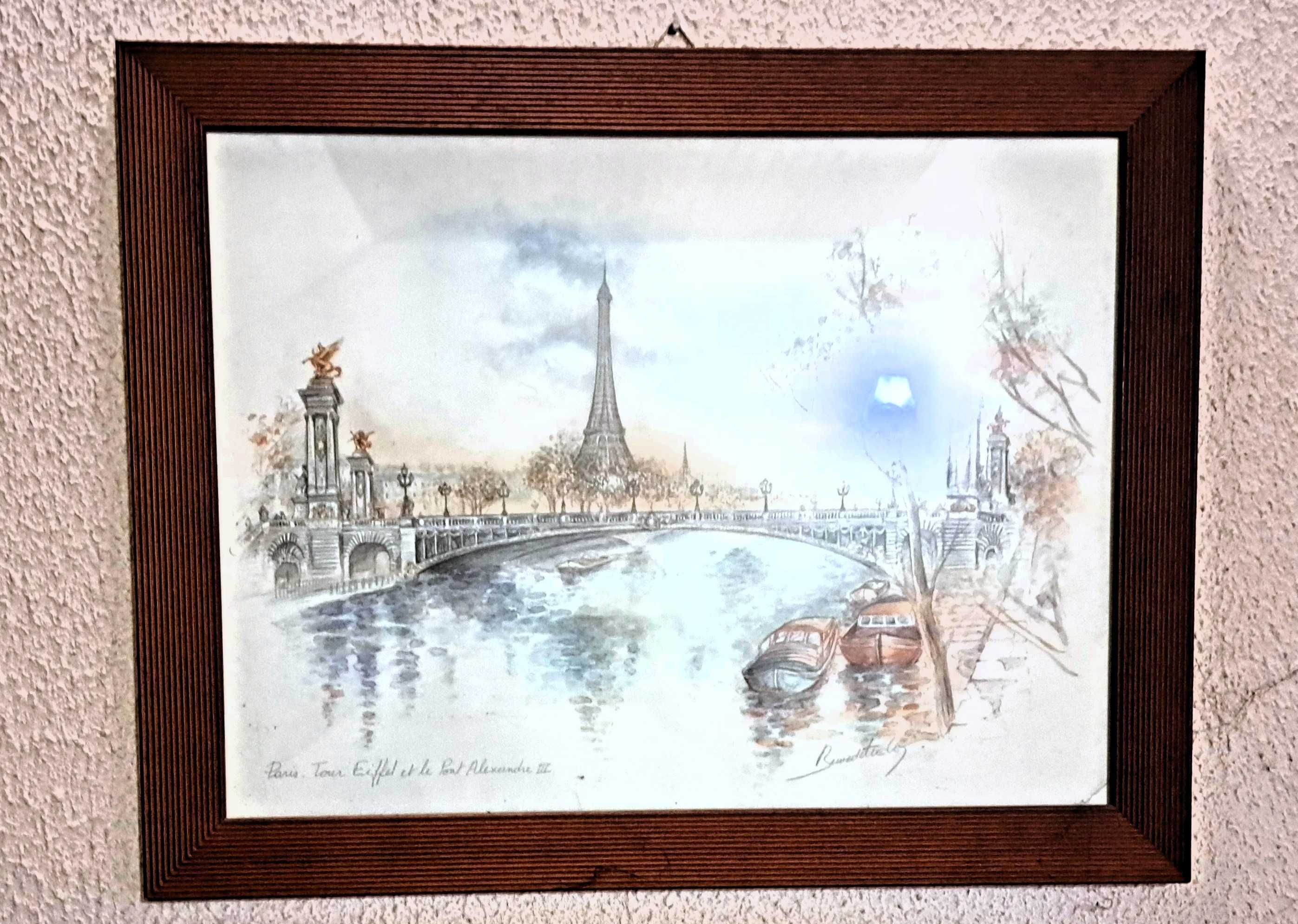 Litografia Paris la Tour Eiffel