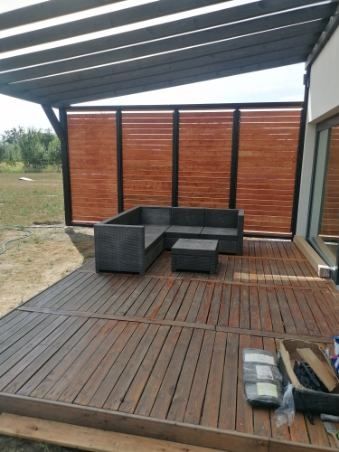 Wiata zadaszenie tarasu garaż taras daszek dach nad tarasem altana