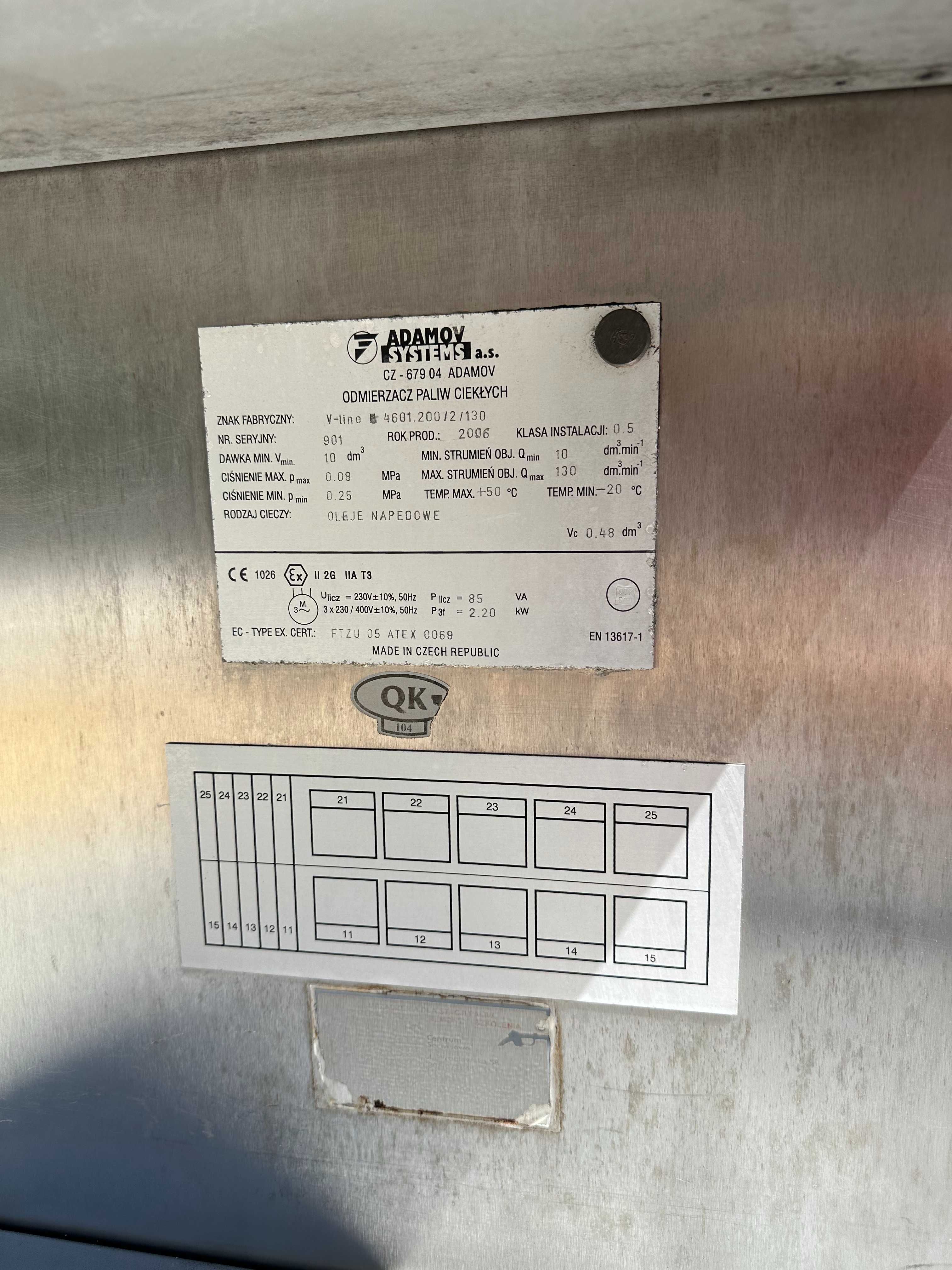 Dystrybutor paliwa Adamov Systems  ON 2x1