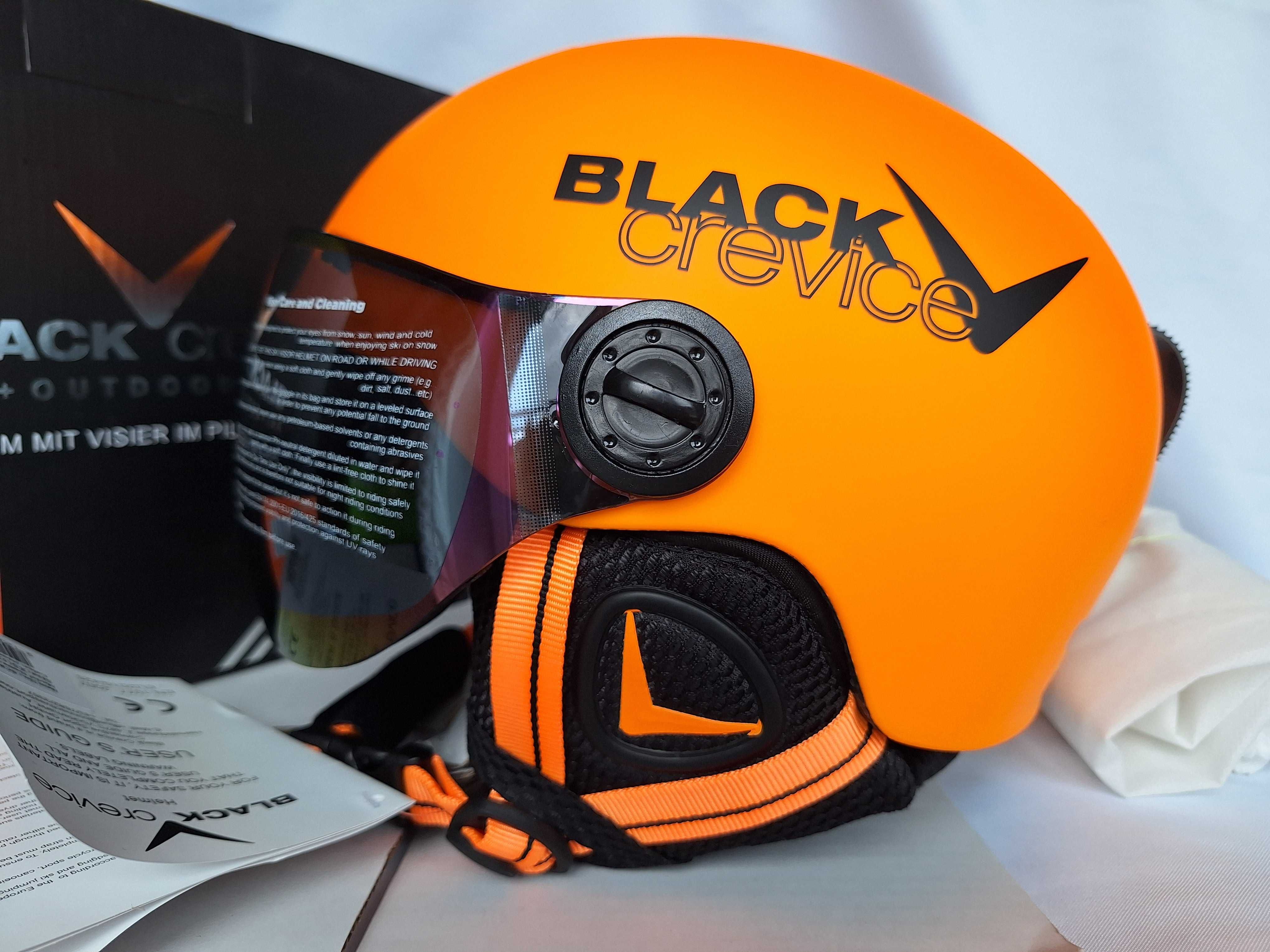 Kask narciarski juniorski Black Crevice Leogang Neon Orange XS 52-54cm