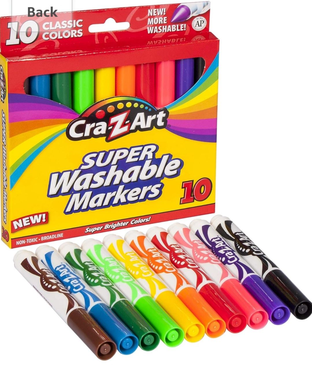 Фломастери Crazart washable, маркери, Crayola