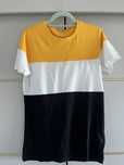 T-shirt bluzka na krótki rękaw tricolor S męska New Yorker Czarna