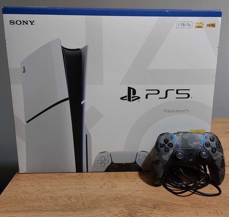 Nowa Konsola Sony PS5 Slim 1TB PS5 Napęd plus dwa pady