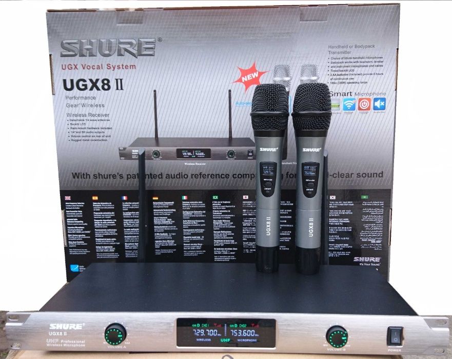 Радіосистема 2 радіомікрофона Shure UGX8 II sm58 beta 58 sh 300 sh 999
