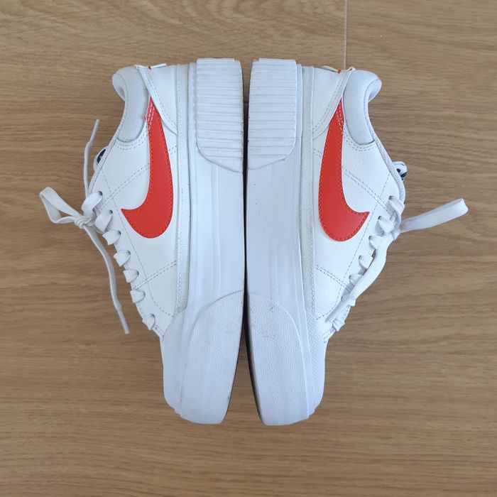 Жіночі білі кеди Nike Court Legacy Lift з леопардовим язичком