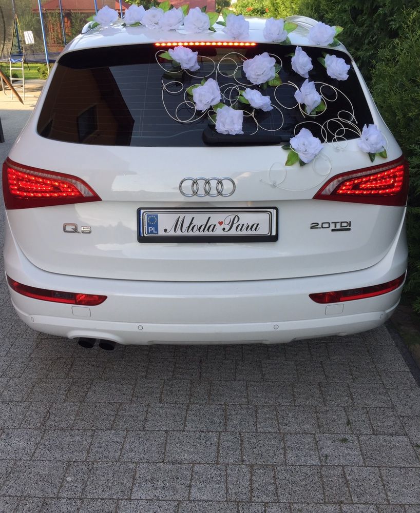 Auto do ślubu audi q5 białe. Atrakcyjna cena !