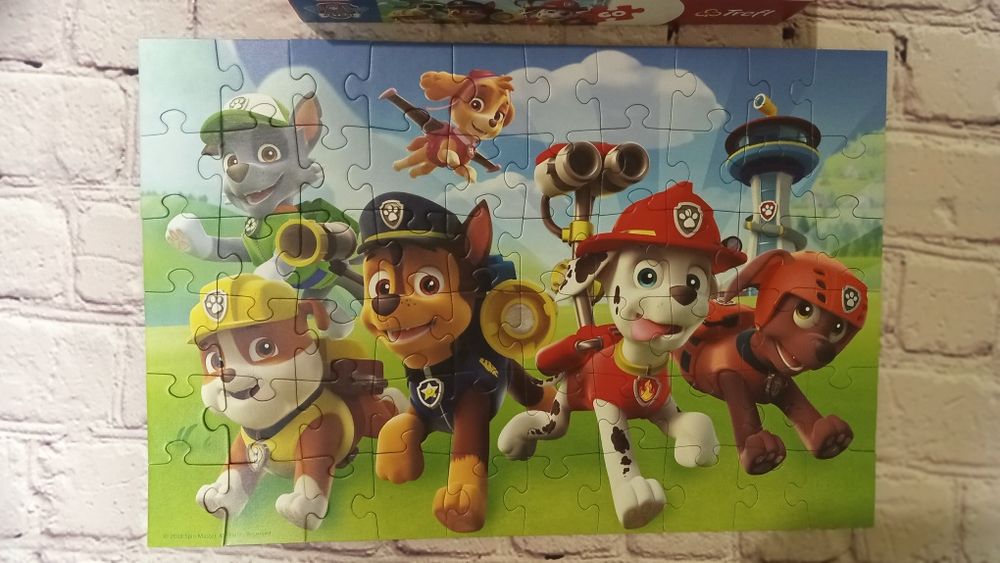 Щенячий патруль, пазли, puzzle, Trefl 60 деталей 33×22 см