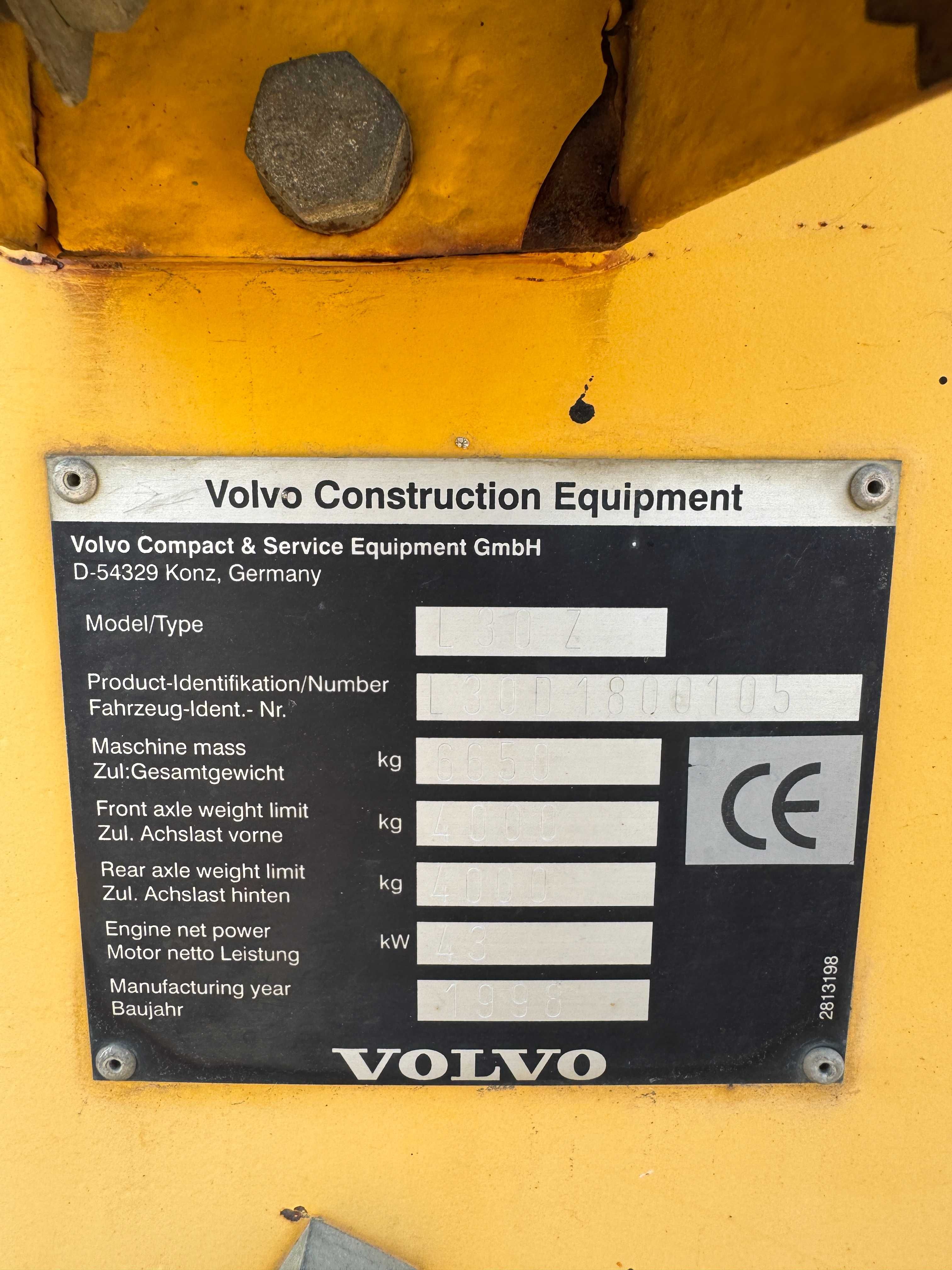 Ładowarka Volvo L30 Z 1998r Łyżka krokodyl + widły
