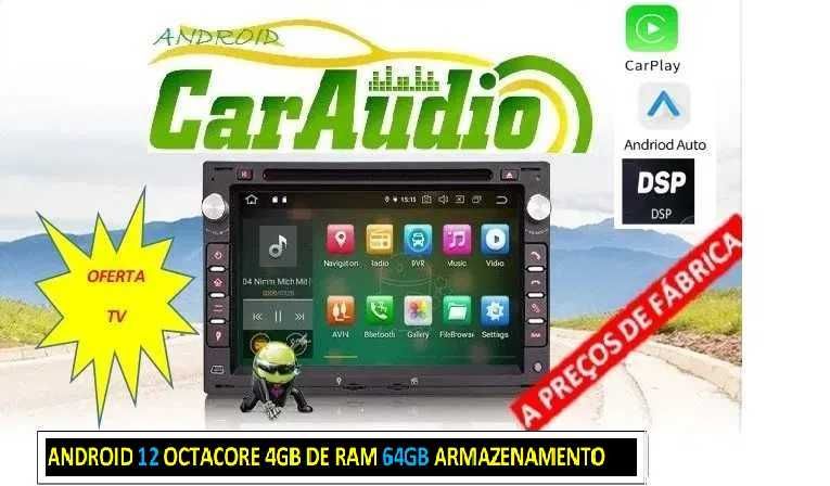 Auto Rádio 2 Din Android 13 Ibiza Polo Passat Golf Leon