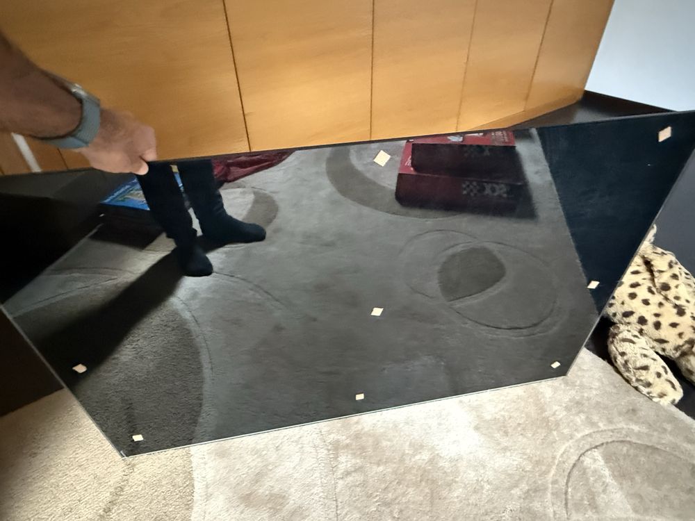 Vidro Preto para tampo de mesa