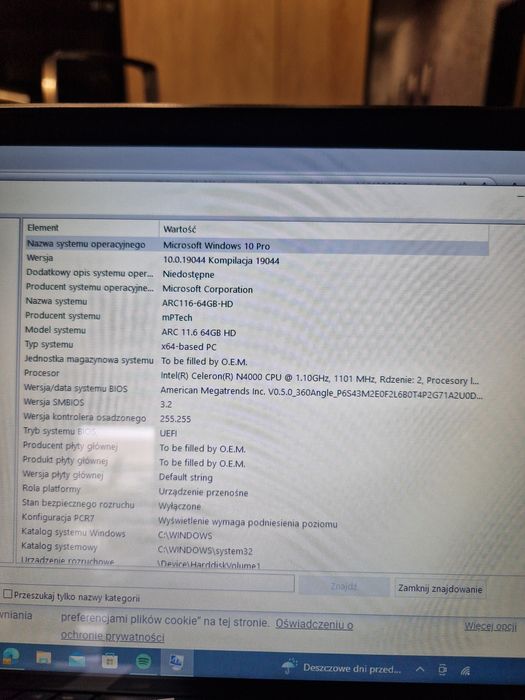 Wszechstronny laptop techbite Arc 11.6 64 GB HD