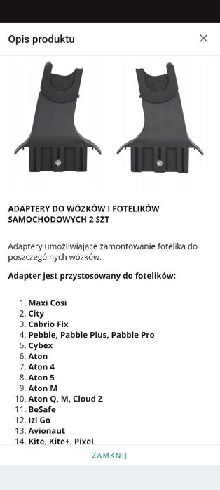 Adaptery do wózka Maxi Cosi