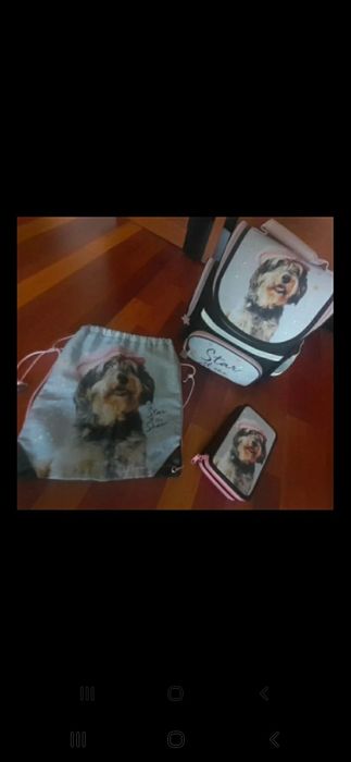 Tornister-piórnik-worek z pieskiem