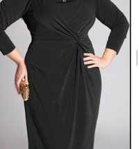 Платье чёрное базовое прямое 48-50