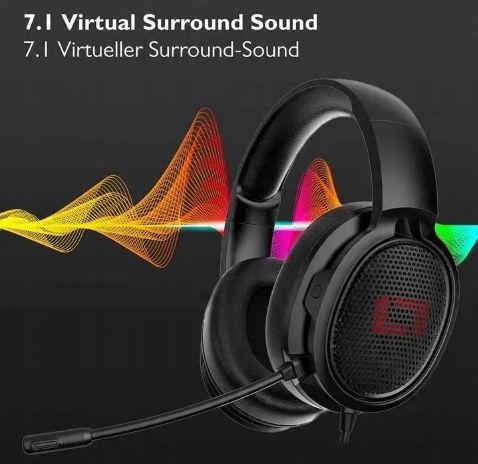 Zestaw słuchawkowy do gier Lioncast LX40 z mikrofonem RGB