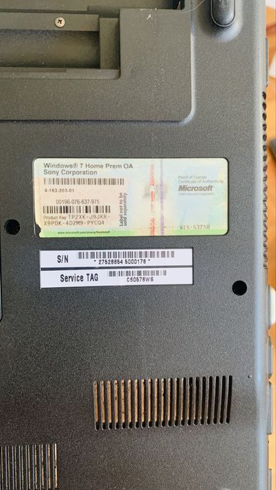 Sony VAIO(Pecas) + 3 Baterias + Mala