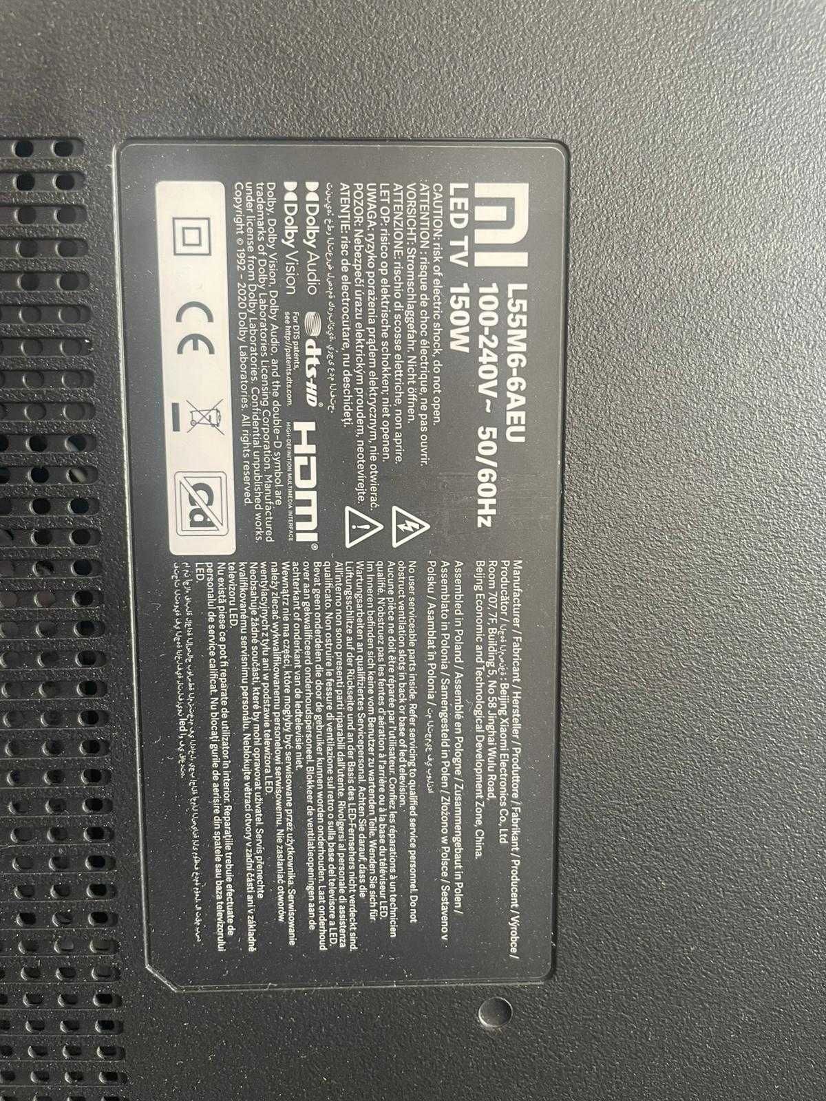 TV Xiaomi 55" Mi TV P1 LED Smart TV 4K