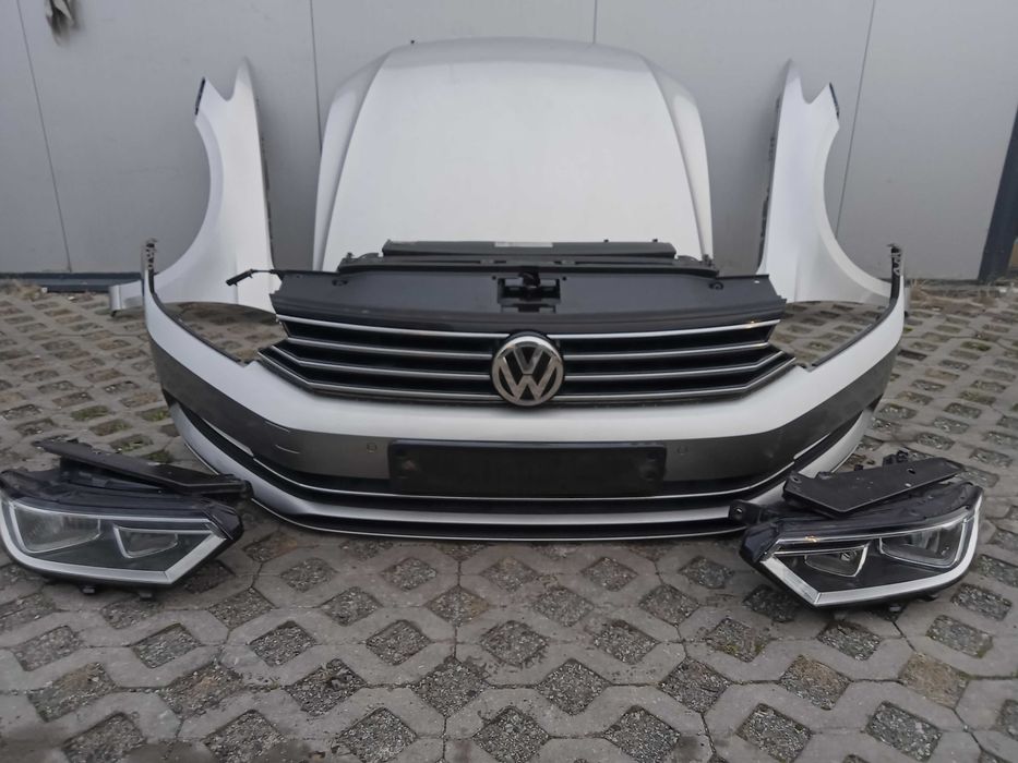 Przód kompletny maska zderzak błotnik pas przedni VW PASSAT B8 LB7W