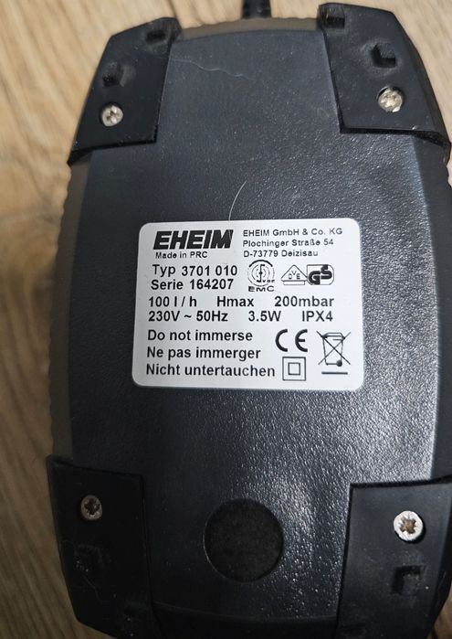 Pompka napowietrzacz eheim 100 do akwarium