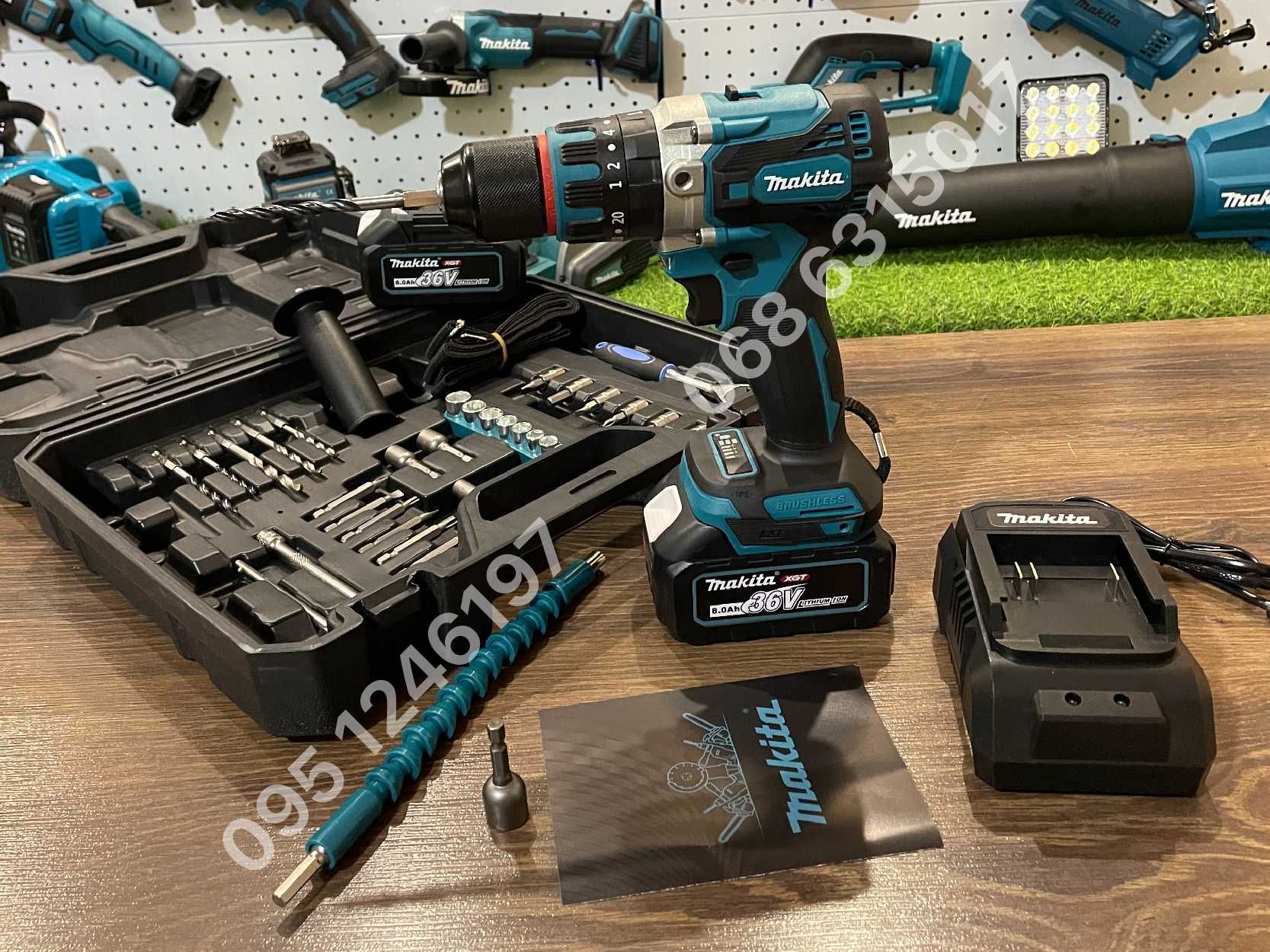 Шуруповерт акумуляторный  Makita DHP 485 шурупокрут набор инструментов