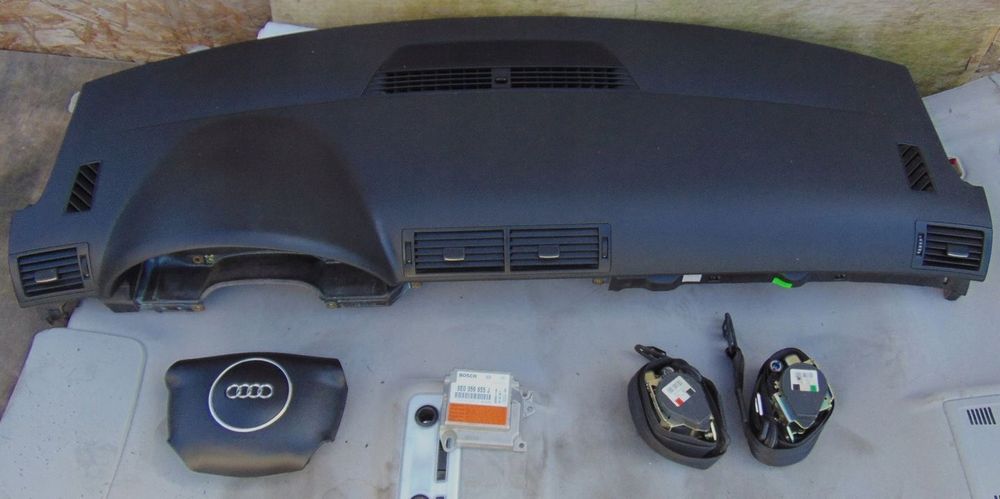 ZESTAW AIRBAG KONSOLA PASY SENSOR AUDI A4 B6 EUROPA